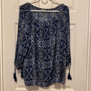 Peasant Top with 3/4 sleeves